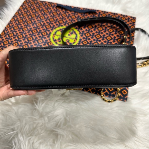 NWT Tory Burch Britten Gold Studded Black Convertible Crossbody Shoulder Bag - Picture 7 of 9